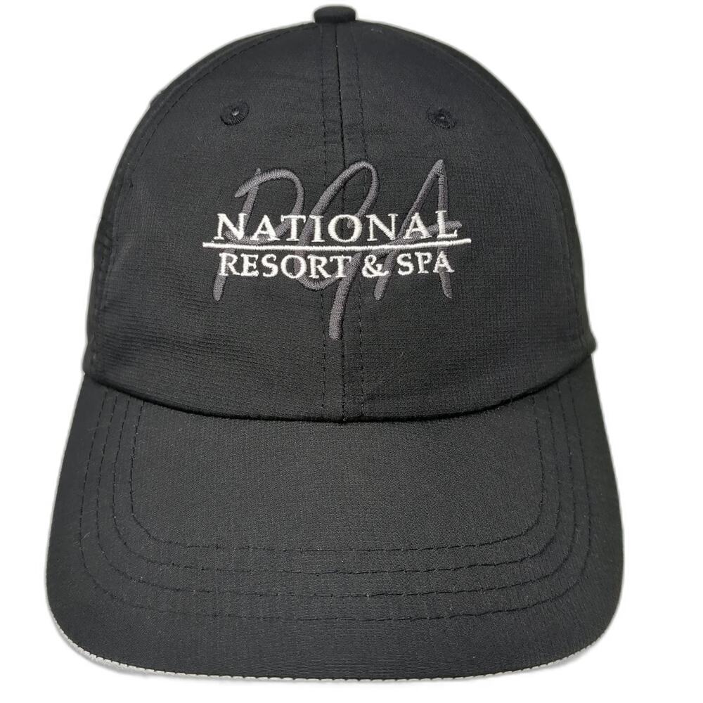 Ahead Baseball Cap Black White OSFM PGA National Resort Spa Performance Golf Hat